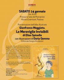 Manifesto della presentazione del libro Gianfranco Meggiato. Le meraviglie invisibili