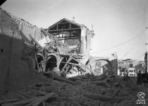 La chiesa di San Benedetto bombardata
