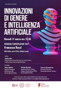 Innovazioni di genere e Intelligenza Artificiale. Webinar a cura del Centro di Ateneo Elena Cornaro