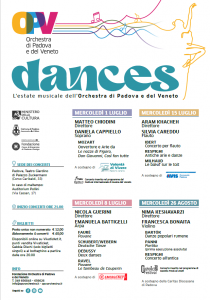 Locandina della rassegna musicale di Opv Dances