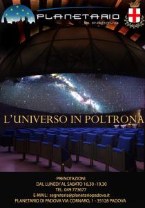 Maggio al Planetario di Padova-universo in poltrona