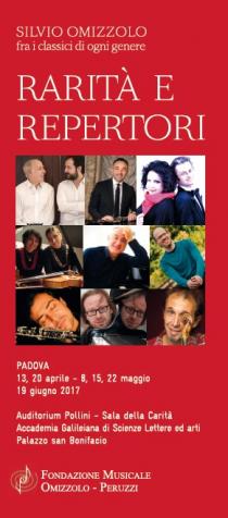 Rarità e Repertori. Ciclo di concerti della Fondazione Musicale Omizzolo-Peruzzi 2017