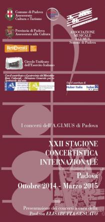 AGIMUS - XXII Stagione Concertistica Internazionale 2014-2015