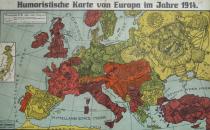 cartina d'Europa in versione umoristica