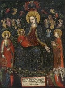 Pittore attivo a Padova, inizio sec.XV, Madonna e Santi