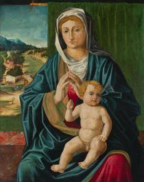  pittore veneto inizio XVI secolo, Madonna con bambino