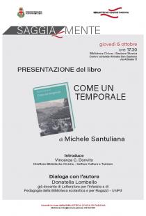 Presentazione libro-Come un temporale di Michele Santuliana