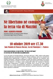 Locandina Conversazioni Mazziniane del 10-10-2019