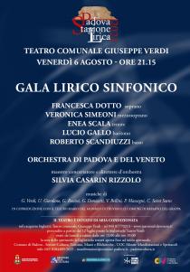 Gala lirico sinfonico. Stagione Lirica 2021