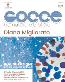 Locandina mostra Gocce Tra natura e artificio di Diana Migliorato Giallo e nero Locandina mostra Gocce Tra natura e artificio di Diana Migliorato Giallo e nero