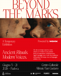 Locandina della mostra "Beyound the marks" Locandina della mostra "Beyound the marks"