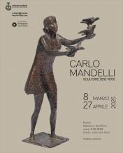 Locandina della mostra dedicata allo scultore Carlo Mandelli all'Oratorio di San Rocco a Padova