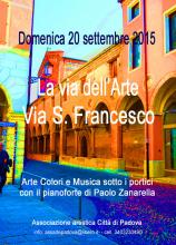 La via dell'Arte: via san Francesco-Arte Colori e Musica sotto i portici La via dell'Arte: via san Francesco-Arte Colori e Musica sotto i portici