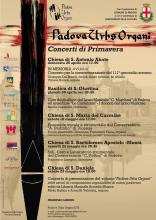 Locandina Concerti di Primavera Padova Urbs Organi