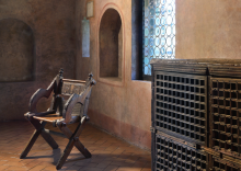 Sedia del poeta all'interno della Casa di Francesco Petrarca di Arquà Petrarca (Padova)