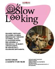 Locandina dell'appuntamento di slow looking al Museo Eremitani di Padova in programma il 4 agosto 2026
