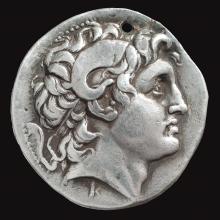 7. Regno Traco-macedone, Lisimaco (305-281 a.C.), Tetradracma, zecca di Pergamo (Museo Bottacin di Padova)