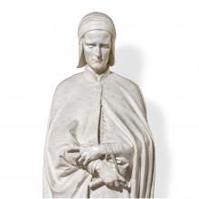 Vincenzo Vela, statua di Dante, particolare